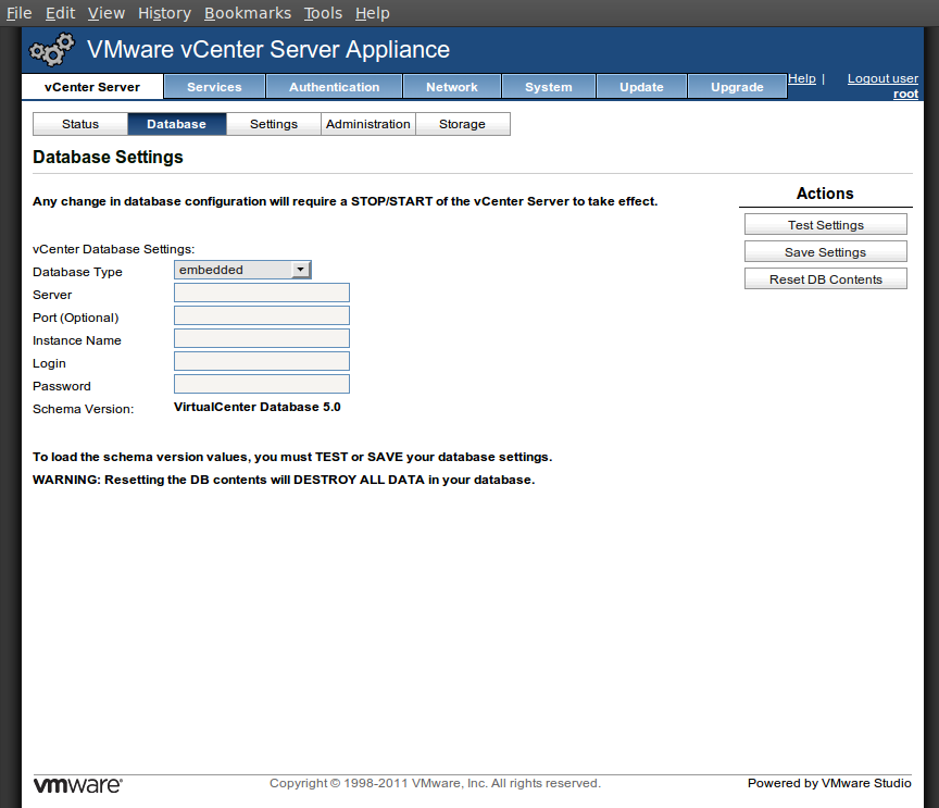 screenshot-vcenterserverappliance-database